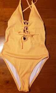 2 cupshe low cut one piece swim suits